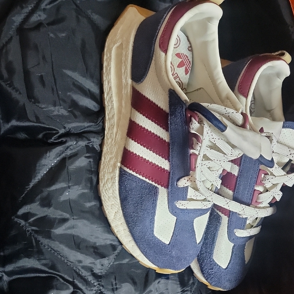 Adidas Navy and Maroon Athletic Shoes